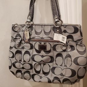 Coach poppy signature large silver/ash